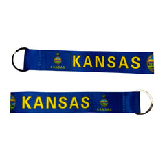 Wristlet Keychain - State Flag Kansas - USA - K075