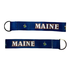 Wristlet Keychain - State Flag Maine - USA - K089