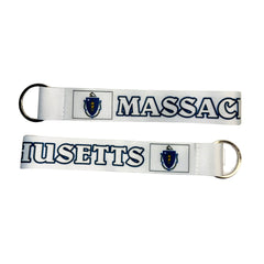 Wristlet Keychain - State Flag Massachusetts - USA - K091