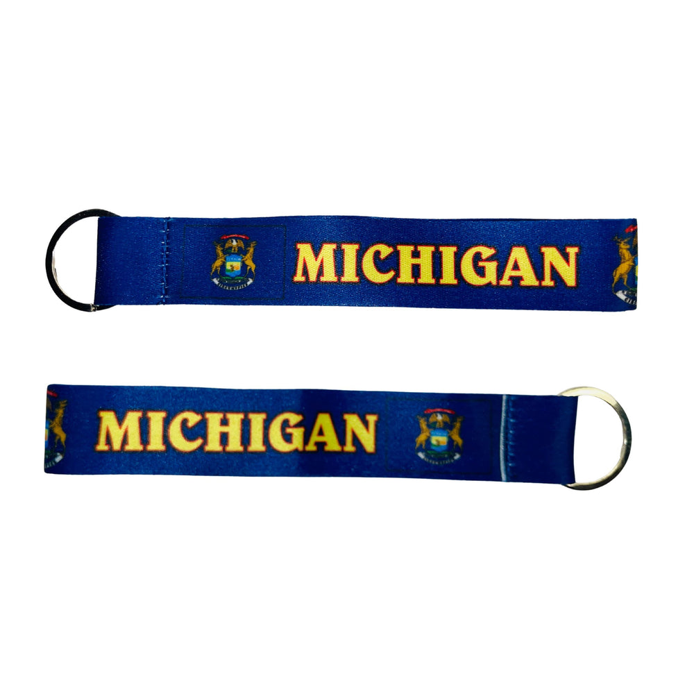 Wristlet Keychain - State Flag Michigan - USA - K078