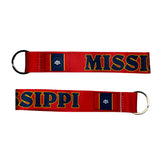 Wristlet Keychain - State Flag Mississippi - USA - K080