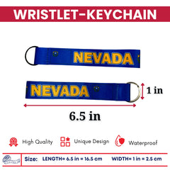 Wristlet Keychain - State Flag Nevada - USA - K083