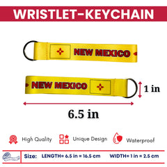 Wristlet Keychain - State Flag New Mexico - USA - K086