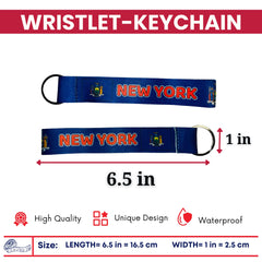 Wristlet Keychain - State Flag New York - USA - K087