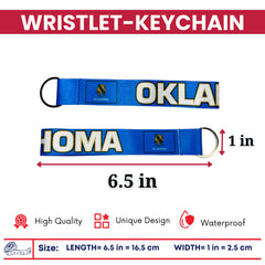 Wristlet Keychain - State Flag Oklahoma - USA - K108
