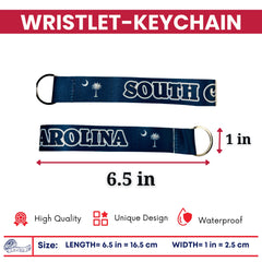Wristlet Keychain - State Flag South Carolina - USA - K094