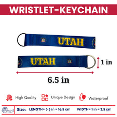 Wristlet Keychain - State Flag Utah - USA - K098