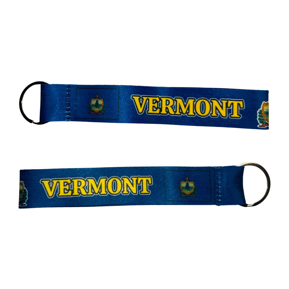 Wristlet Keychain - State Flag Vermont - USA - K099
