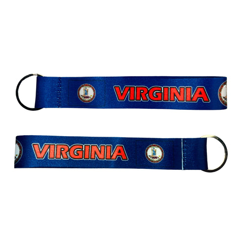 Wristlet Keychain - State Flag Virginia - USA - K100