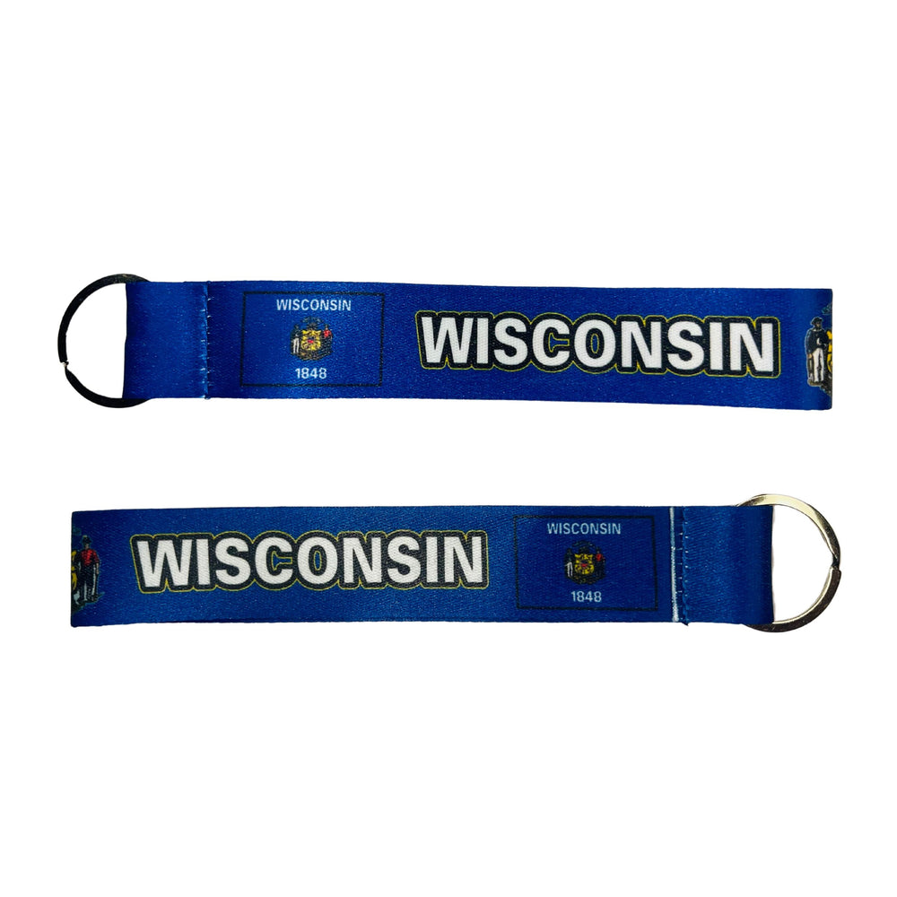 Wristlet Keychain - State Flag Wisconsin - USA - K103
