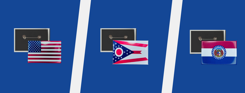 State Seal Horizontal Buttons