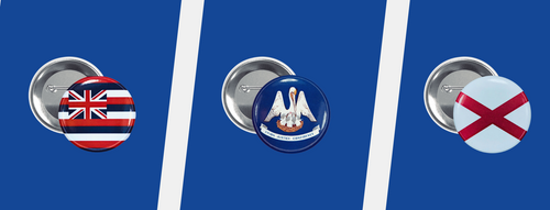 State Flag Round Buttons