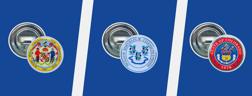 State Seal Bottle Opener Magnets