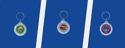 State Seal Round Acrylic Keychains