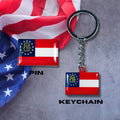 Georgia flag, Enamel pin, Flag Keychain, Adorable Collections State Flags, United States Emblem Flags, Keychains, Cute pins, Limited Edition - WORLDWIDE SOUVENIRS	