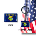 Montana flag, Enamel pin, Flag Keychain, Adorable Collections State Flags, United States Flags, Keychains, Cute pins, Limited Edition - WORLDWIDE SOUVENIRS	