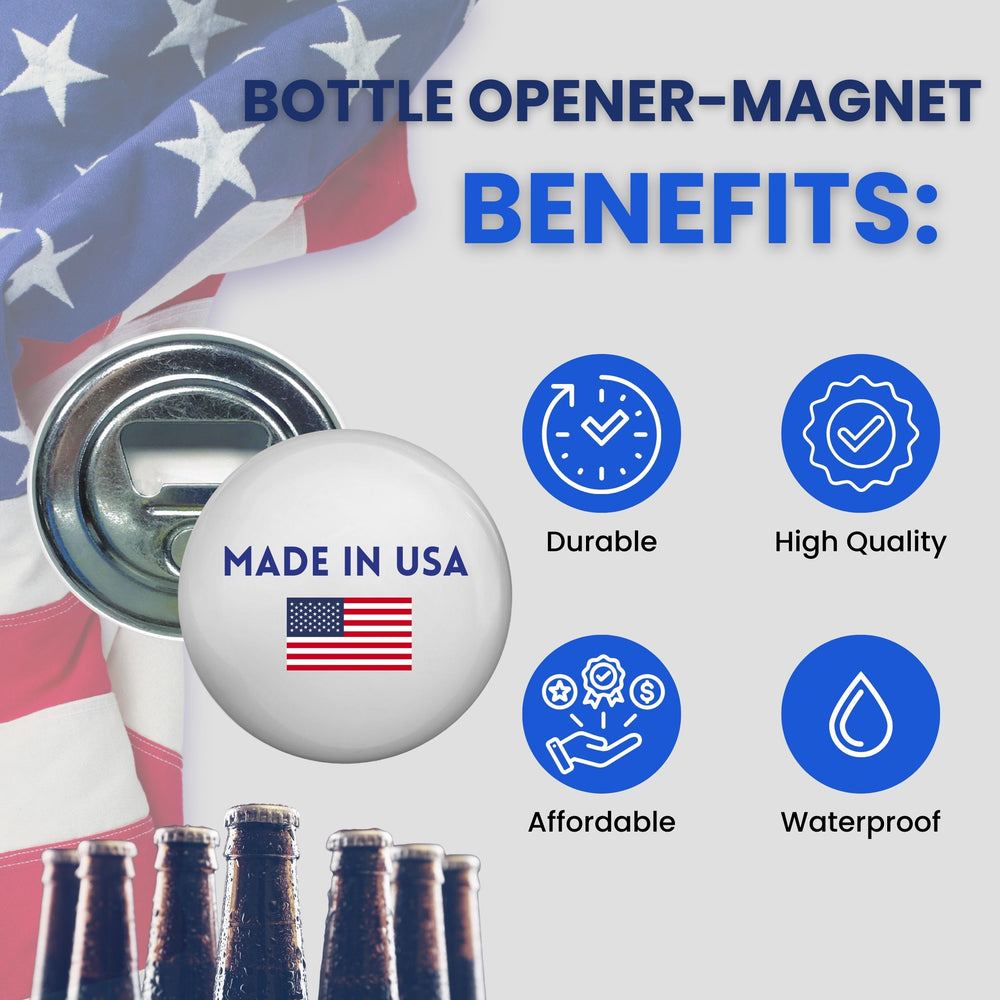 Bottle Opener - Magnet - State Seal New Hampshire - USA