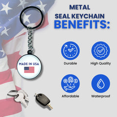 Metal Keychain - State Seal Maine - USA