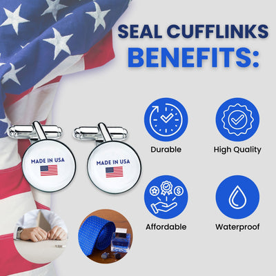 Cufflinks - State Seal Indiana - USA