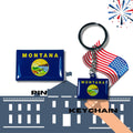 Montana flag, Enamel pin, Flag Keychain, Adorable Collections State Flags, United States Flags, Keychains, Cute pins, Limited Edition - WORLDWIDE SOUVENIRS	