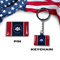 Mississippi flag, Enamel pin, Flag Keychain, Adorable Collections State Flags, United States Flags, Keychains, Cute pins, Limited Edition - WORLDWIDE SOUVENIRS	