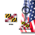 Maryland flag, Enamel pin, Flag Keychain, Adorable Collections State Flag, United States Emblem Flags, Keychains, Cute pins, Limited Edition - WORLDWIDE SOUVENIRS	