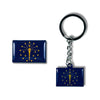 Indiana flag, Enamel pin, Flag Keychain, Adorable Collections State Flags, United States Flags, Keychains, Cute pins, Limited Edition - WORLDWIDE SOUVENIRS