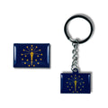 Indiana flag, Enamel pin, Flag Keychain, Adorable Collections State Flags, United States Flags, Keychains, Cute pins, Limited Edition - WORLDWIDE SOUVENIRS	