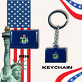 Maine flag, Enamel pin, Flag Keychain, Adorable Collections State Flags, United States Emblem Flags, Keychains, Cute pins, Limited Edition - WORLDWIDE SOUVENIRS	