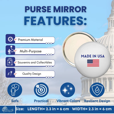 Purse Mirror - State Flag Texas - USA