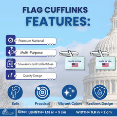 Cufflinks - State Flag Wisconsin - USA