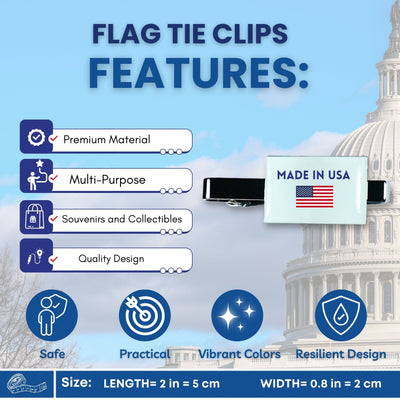 Tie Clip - State Flag Connecticut - Usa