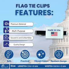 Tie Clip - State Flag Connecticut - Usa