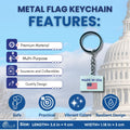 Metal Keychain - State Flag Rhode Island - USA