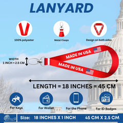Lanyard - State Flag Massachusetts - USA - L091