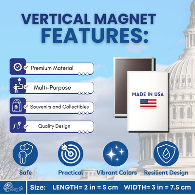 Vertical Magnet - State Flag Utah - USA