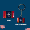 Mississippi flag, Enamel pin, Flag Keychain, Adorable Collections State Flags, United States Flags, Keychains, Cute pins, Limited Edition - WORLDWIDE SOUVENIRS	