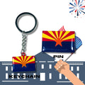 Arizona flag, Enamel pin, Flag Keychain, Adorable Collections State Flags, United States Emblem Flags, Keychains, Cute pins, Limited Edition - WORLDWIDE SOUVENIRS	