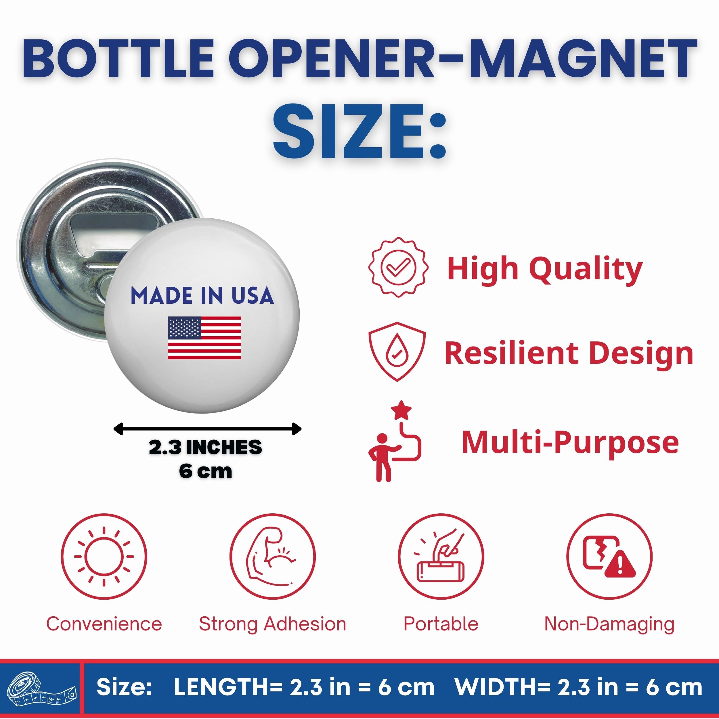 Bottle Opener-Magnet - State Flag Minnesota - USA