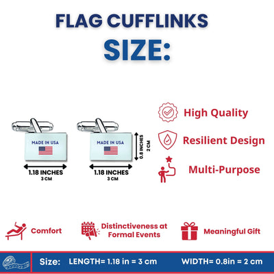 Cufflinks - State Flag West Virginia - USA
