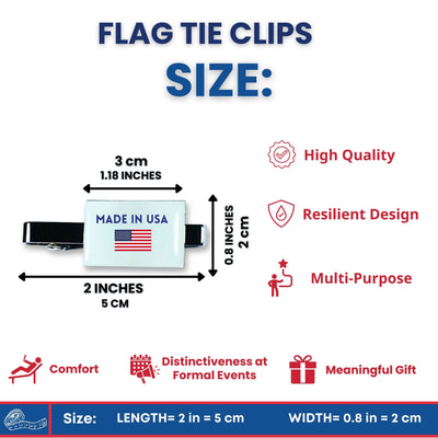 Tie Clip - State Flag Connecticut - Usa