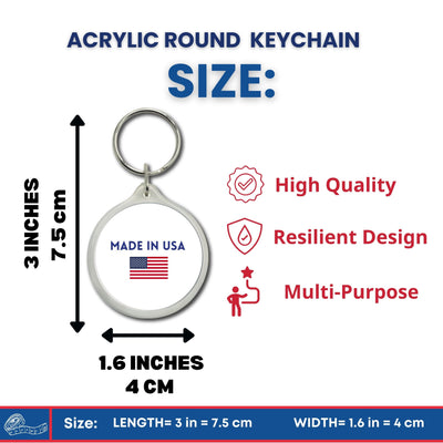 Round Acrylic Keychain - State Flag Oklahoma - USA