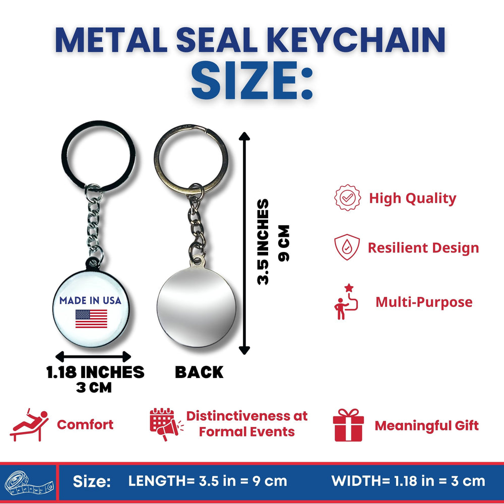 Metal Keychain - State Seal Colorado - USA