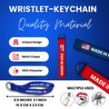 WRISTLET KEYCHAIN - STATE FLAG TEXAS - USA K096 |  Flag Keychain for Keys, ID Badge Holder, Phone, and More | Perfect for Badges & ID Holders - WORLDWIDE SOUVENIRS	