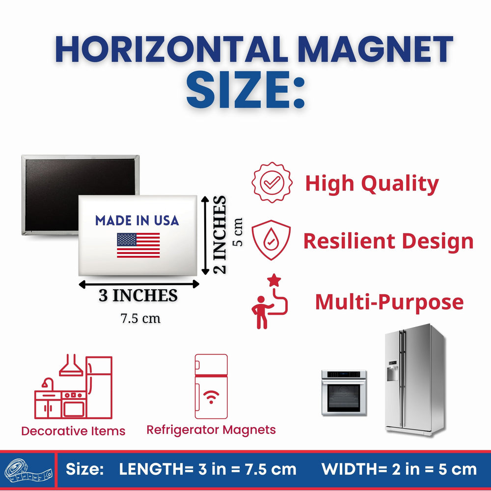 Horizontal Magnet - State Flag Wisconsin - USA