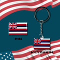 Hawaii flag, Enamel pin, Flag Keychain, Adorable Collections State Flags, United States Emblem Flags, Keychains, Cute pins, Limited Edition - WORLDWIDE SOUVENIRS	