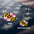 Maryland flag, Enamel pin, Flag Keychain, Adorable Collections State Flag, United States Emblem Flags, Keychains, Cute pins, Limited Edition - WORLDWIDE SOUVENIRS	