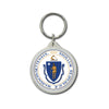 Massachusetts Keychain, State Seal, Massachusetts Seal, Seal emblem Keychain, Massachusetts Souvenir, Collectible Keychains, USA Patriot - WORLDWIDE SOUVENIRS	