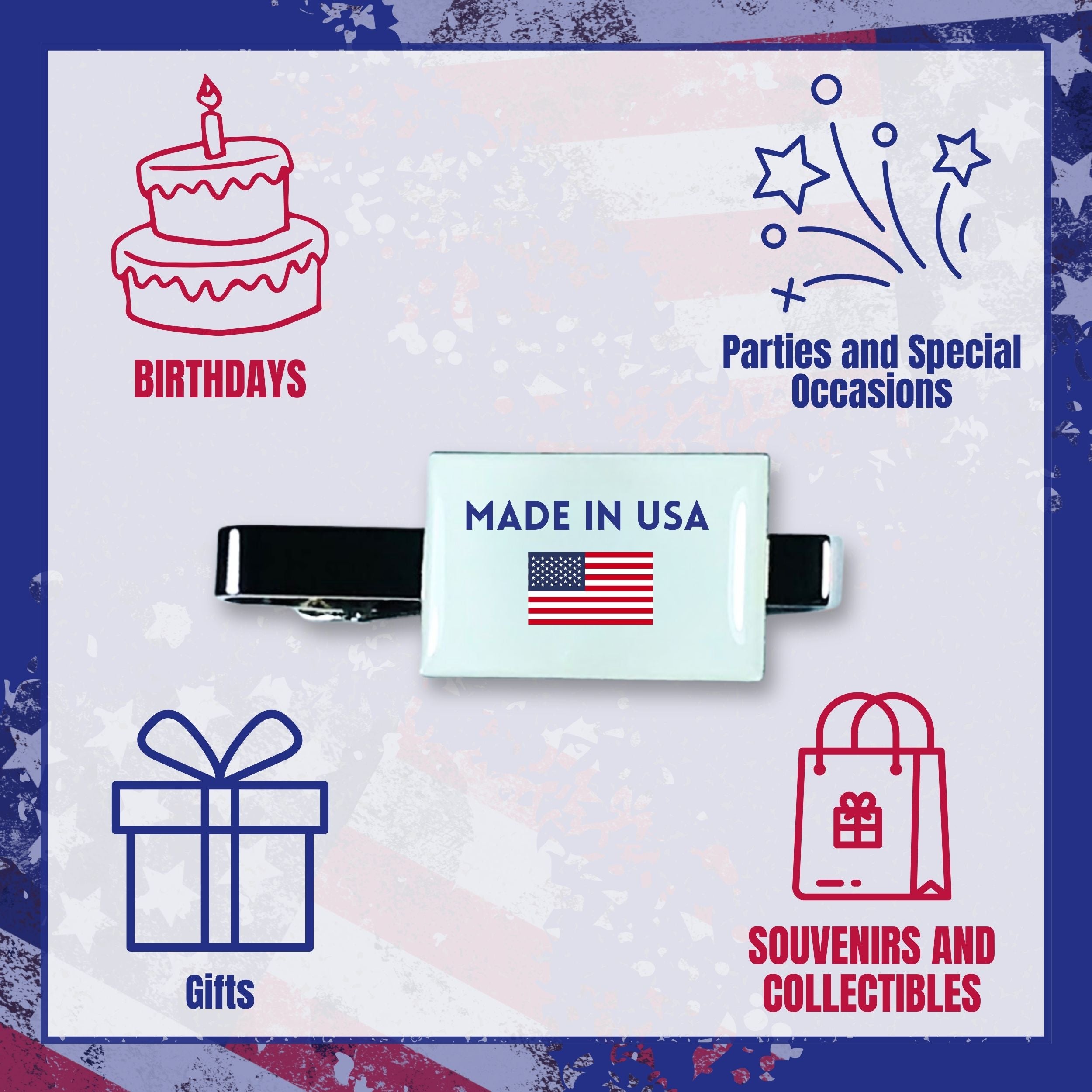 Tie Clip - State Flag Connecticut - Usa