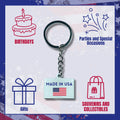 Metal Keychain - State Flag Rhode Island - USA